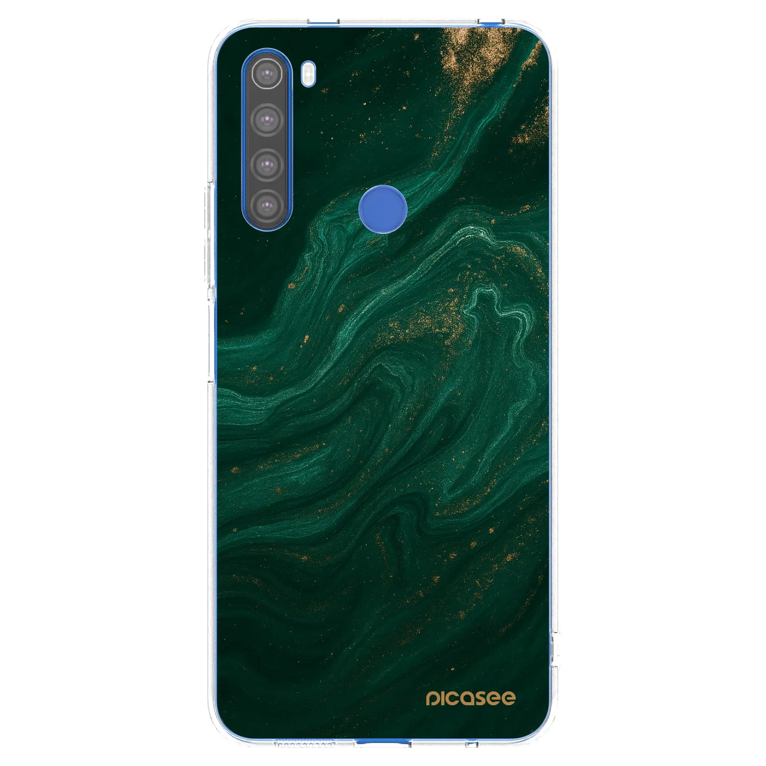 Picasee silikonowe przeźroczyste etui na Xiaomi Redmi Note 8T - Green
