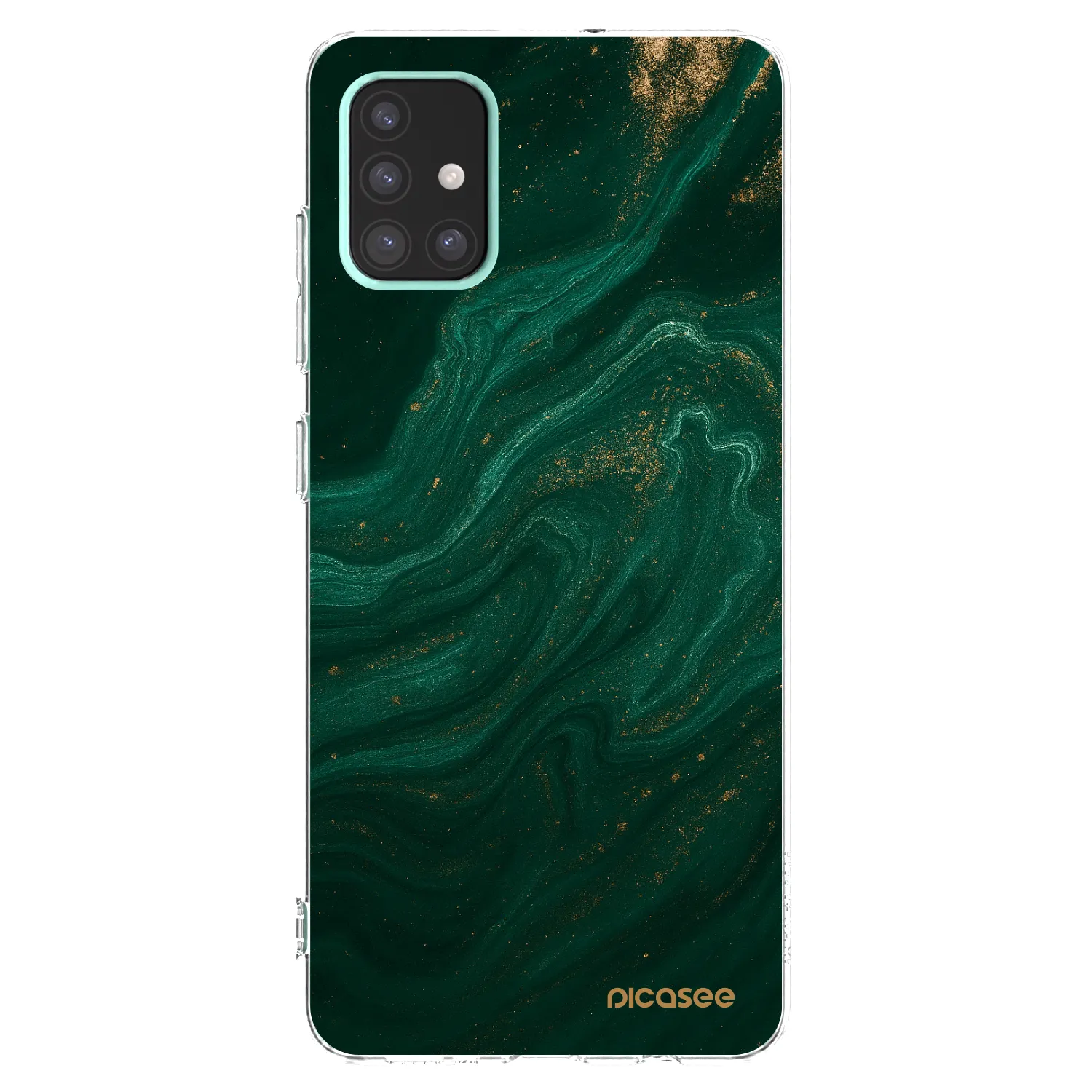 Picasee silikonowe przeźroczyste etui na Samsung Galaxy A51 A515F - Green