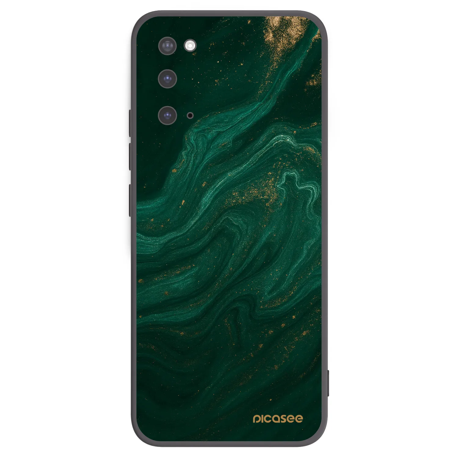 Picasee silikonowe czarne etui na Samsung Galaxy S20 G980F - Green
