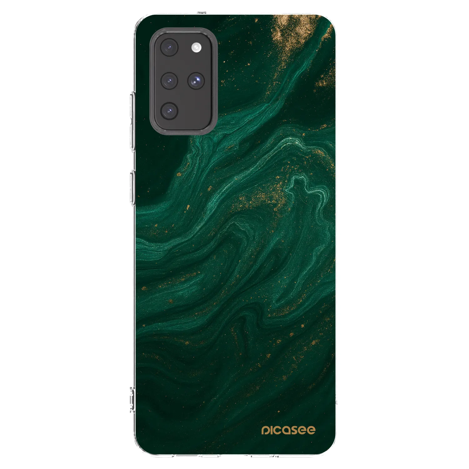 Picasee silikonowe przeźroczyste etui na Samsung Galaxy S20+ G985F - Green