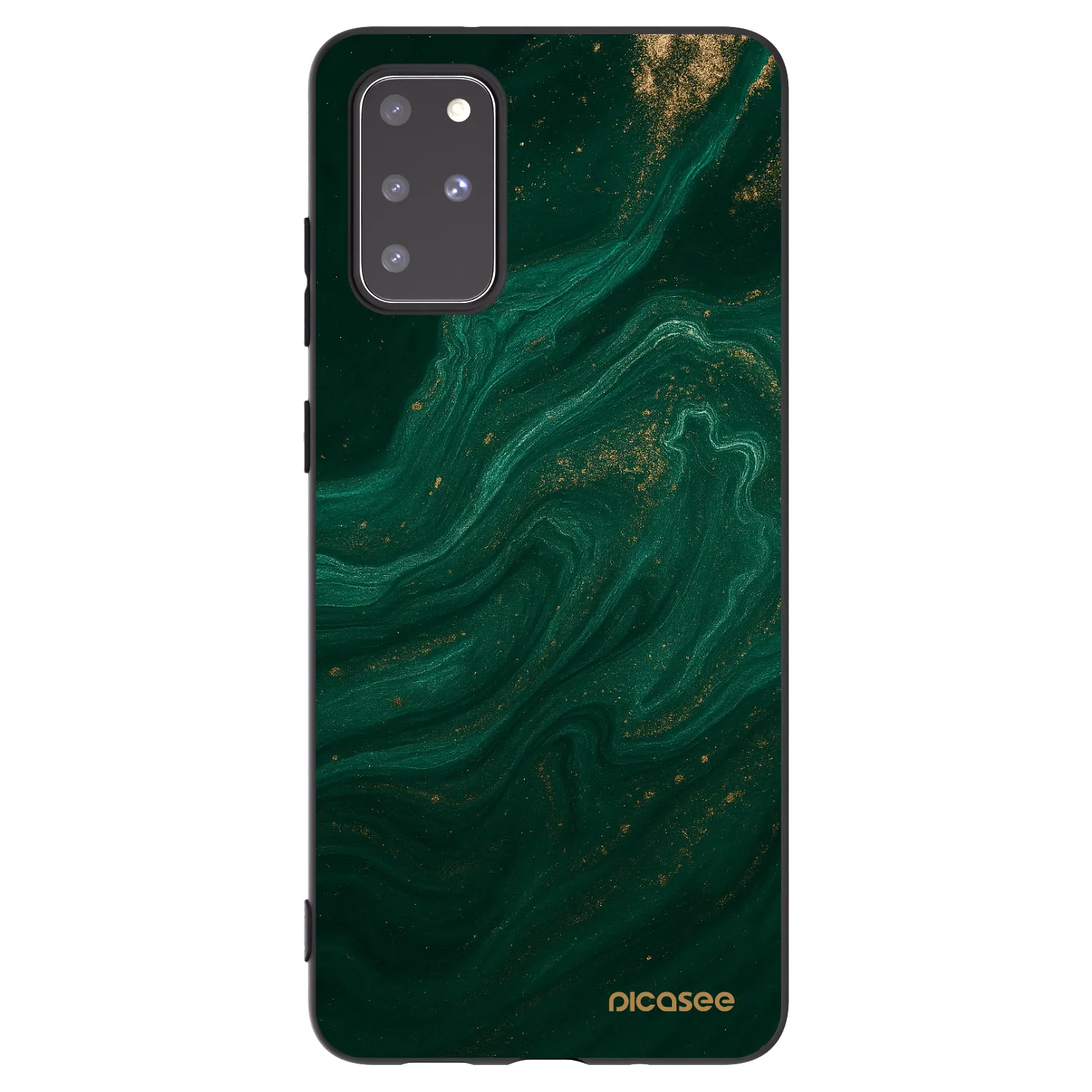 Picasee silikonowe czarne etui na Samsung Galaxy S20+ G985F - Green