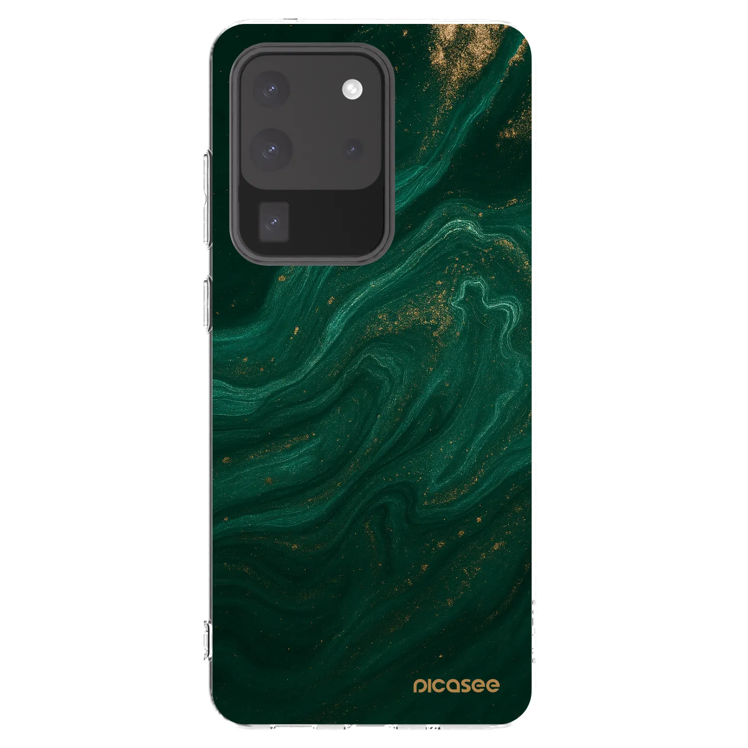Picasee silikonowe przeźroczyste etui na Samsung Galaxy S20 Ultra 5G G988F - Green