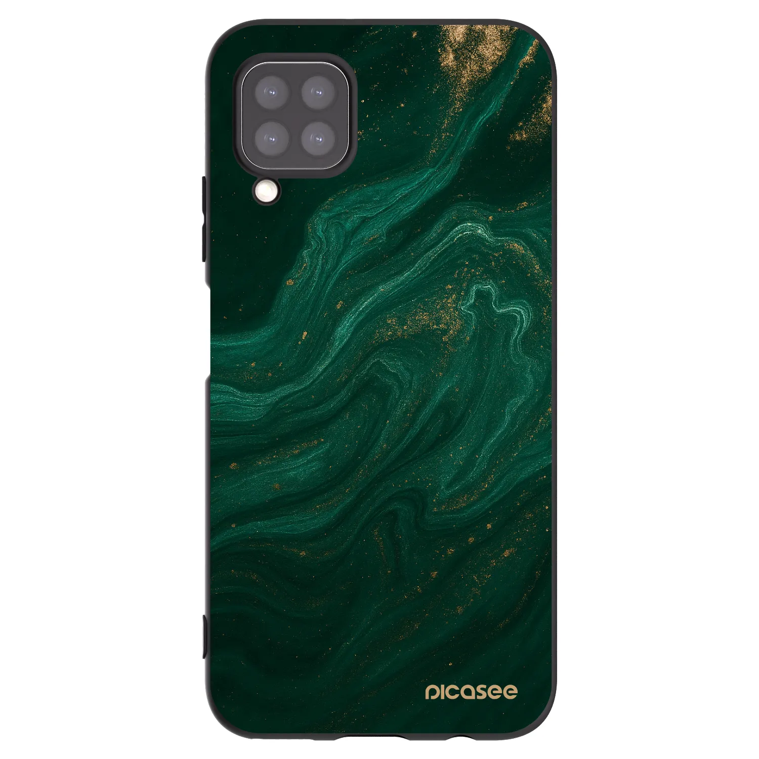 Picasee silikonowe czarne etui na Huawei P40 Lite - Green