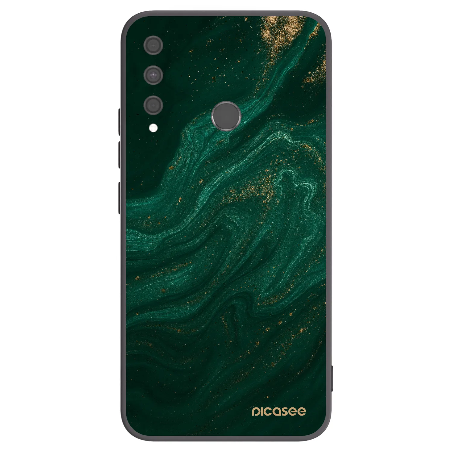 Picasee silikonowe czarne etui na Huawei P40 Lite E - Green