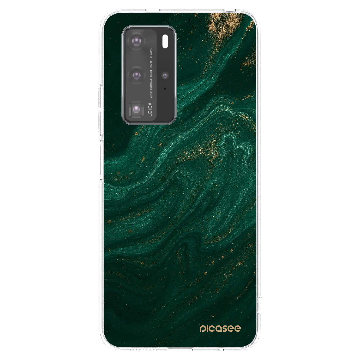 Picasee silikonowe przeźroczyste etui na Huawei P40 Pro - Green