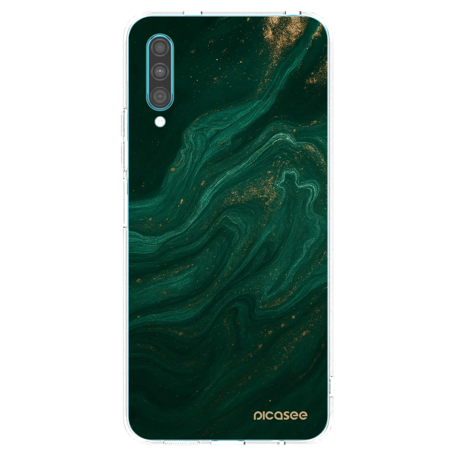 Picasee silikonowe przeźroczyste etui na Samsung Galaxy A30s A307F - Green