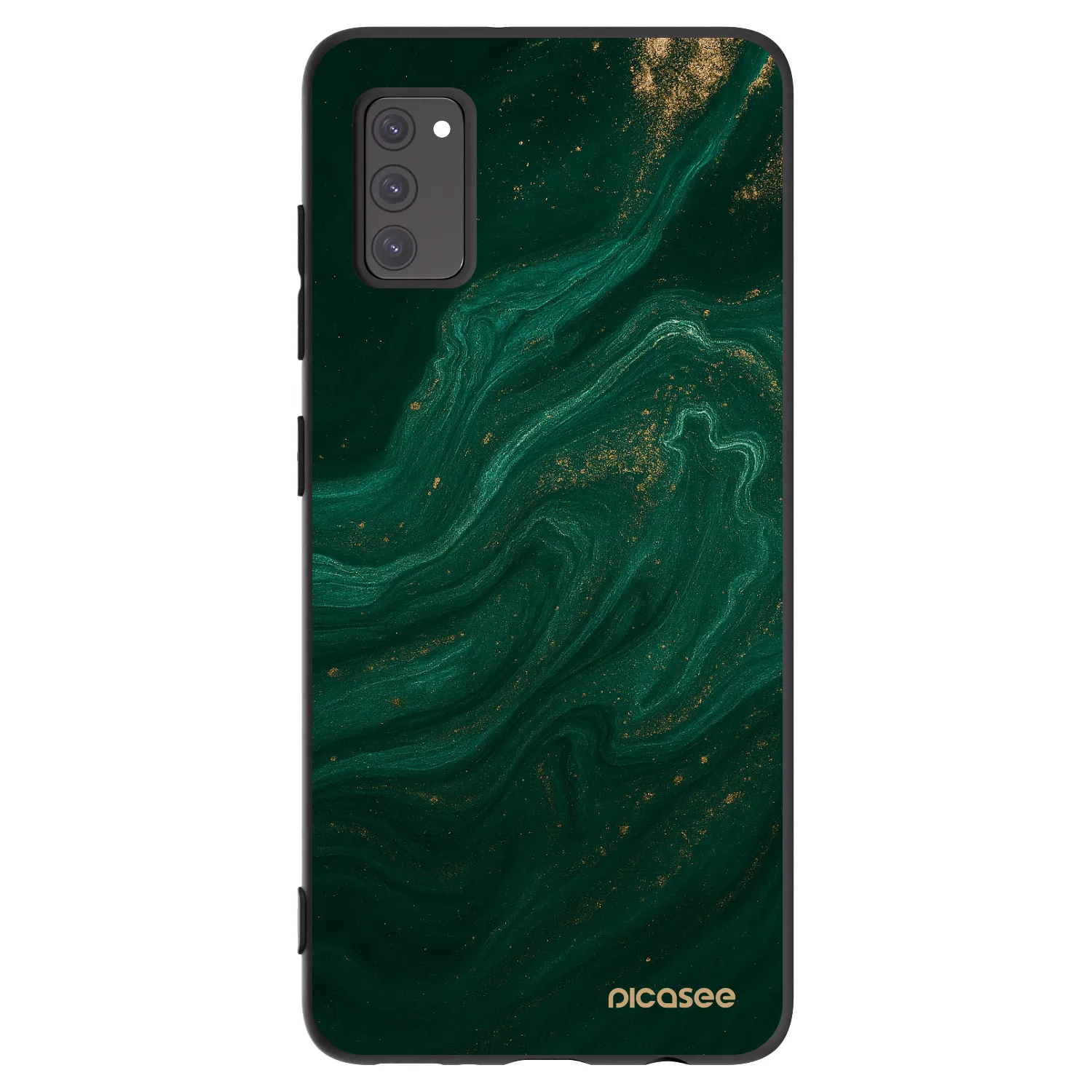 Picasee silikonowe czarne etui na Samsung Galaxy A41 A415F - Green