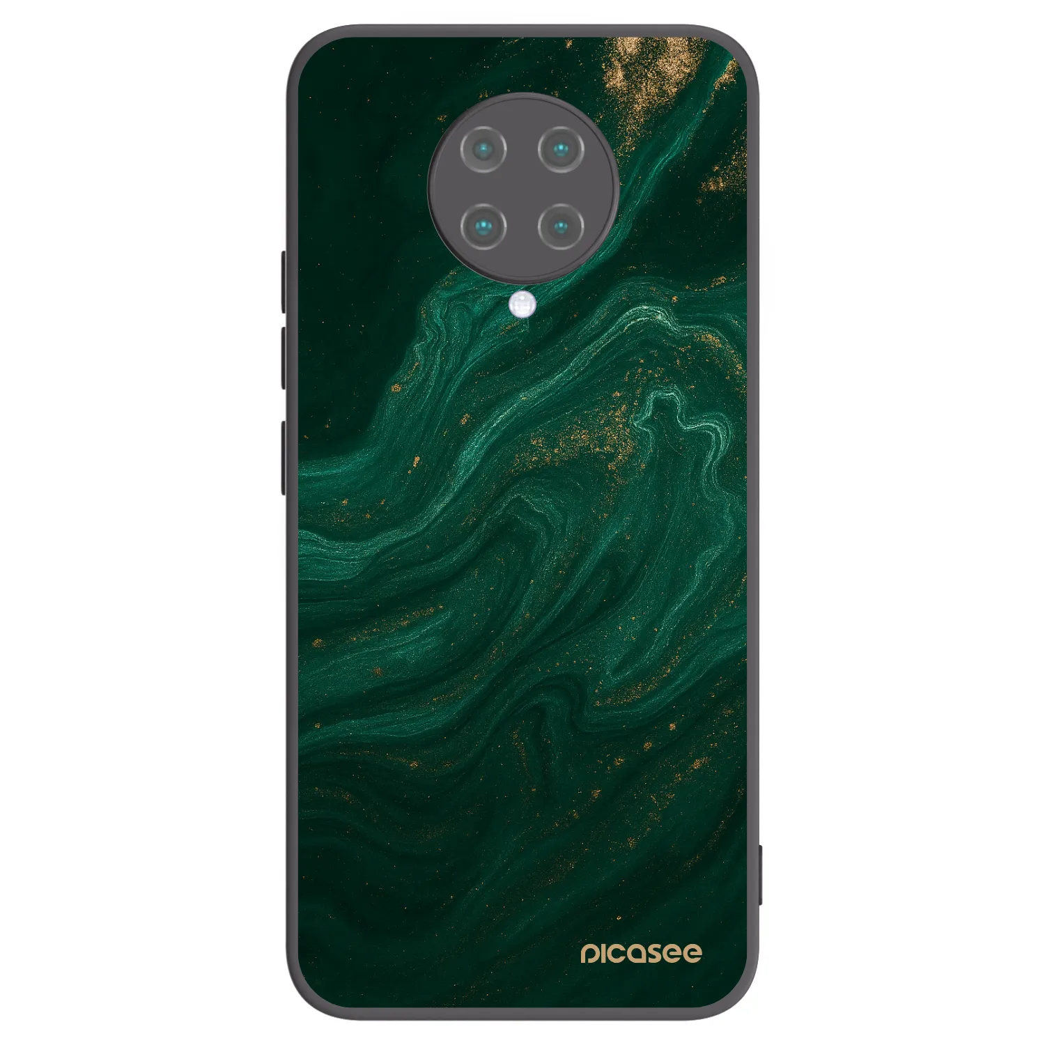 Picasee silikonowe czarne etui na Xiaomi Poco F2 Pro - Green