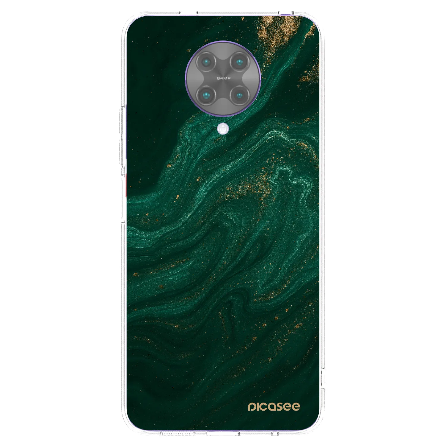 Picasee silikonowe przeźroczyste etui na Xiaomi Poco F2 Pro - Green