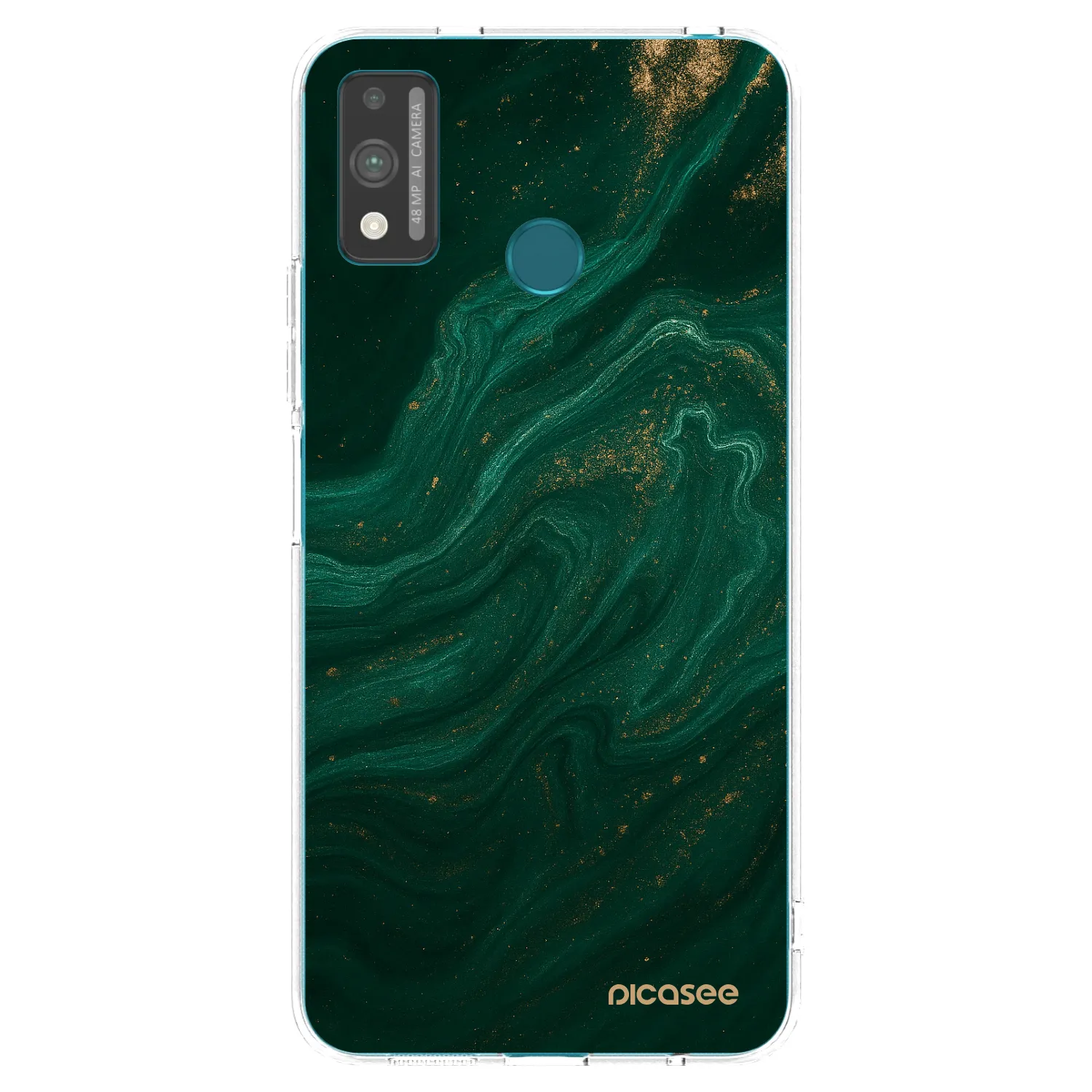 Picasee silikonowe przeźroczyste etui na Honor 9X Lite - Green