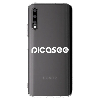 Picasee silikonowe przeźroczyste etui na Honor 9X Pro - Picasee - new logo - white