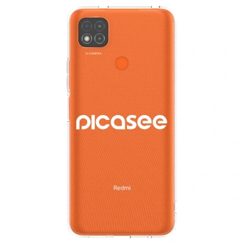 Picasee silikonowe przeźroczyste etui na Xiaomi Redmi 9C - Picasee - new logo - white