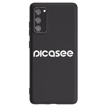 Picasee silikonowe czarne etui na Samsung Galaxy S20 FE - Picasee - new logo - white