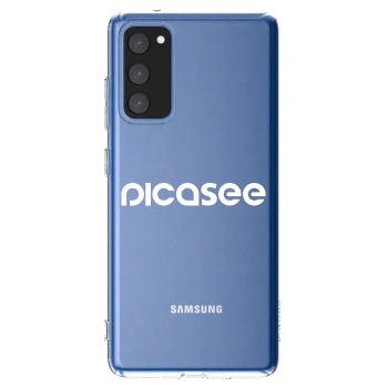 Picasee silikonowe przeźroczyste etui na Samsung Galaxy S20 FE - Picasee - new logo - white