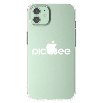 Picasee silikonowe przeźroczyste etui na Apple iPhone 12 - Picasee - new logo - white