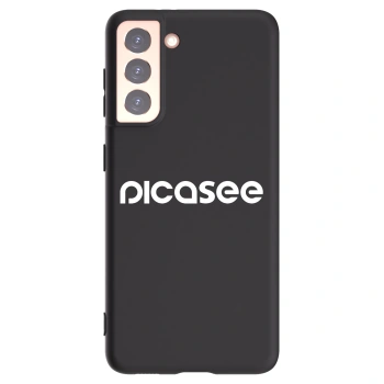 Picasee silikonowe czarne etui na Samsung Galaxy S21 5G G991B - Picasee - new logo - white