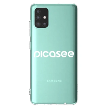 Picasee silikonowe przeźroczyste etui na Samsung Galaxy M31s - Picasee - new logo - white