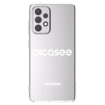 Picasee silikonowe przeźroczyste etui na Samsung Galaxy A52 5G A525F - Picasee - new logo - white