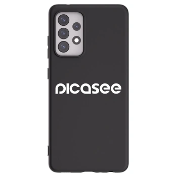 Picasee silikonowe czarne etui na Samsung Galaxy A52 5G A525F - Picasee - new logo - white