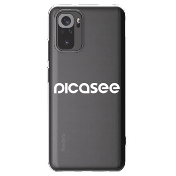 Picasee silikonowe przeźroczyste etui na Xiaomi Redmi Note 10S - Picasee - new logo - white