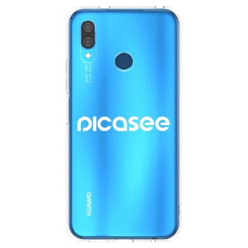 Picasee silikonowe przeźroczyste etui na Huawei P20 Lite - Picasee - new logo - white