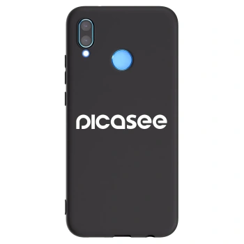 Picasee silikonowe czarne etui na Huawei P20 Lite - Picasee - new logo - white