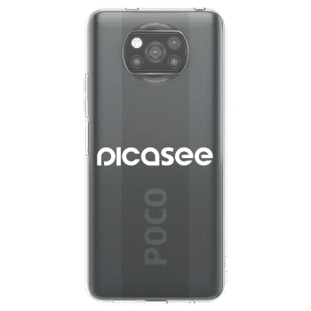 Picasee silikonowe czarne etui na Xiaomi Poco X3 Pro - Picasee - new logo - white