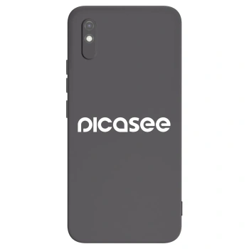Picasee silikonowe czarne etui na Xiaomi Redmi 9AT - Picasee - new logo - white