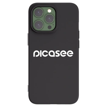 Picasee silikonowe czarne etui na Apple iPhone 13 Pro - Picasee - new logo - white