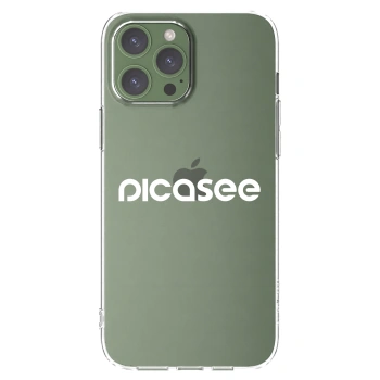 Picasee silikonowe przeźroczyste etui na Apple iPhone 13 Pro Max - Picasee - new logo - white