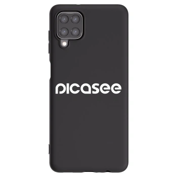 Picasee silikonowe czarne etui na Samsung Galaxy M12 M127F - Picasee - new logo - white