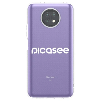 Picasee silikonowe przeźroczyste etui na Xiaomi Redmi Note 9T - Picasee - new logo - white
