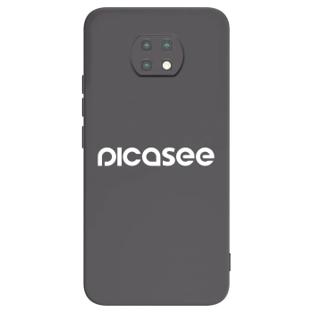 Picasee silikonowe czarne etui na Xiaomi Redmi Note 9T - Picasee - new logo - white