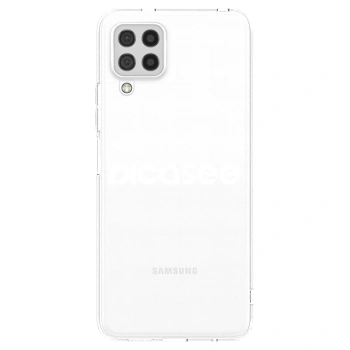 Picasee silikonowe przeźroczyste etui na Samsung Galaxy A22 A225F 4G - Picasee - new logo - white