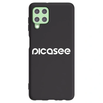 Picasee silikonowe czarne etui na Samsung Galaxy A22 A225F 4G - Picasee - new logo - white