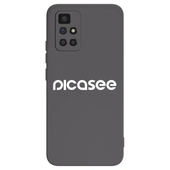 Picasee silikonowe czarne etui na Xiaomi Redmi 10 - Picasee - new logo - white