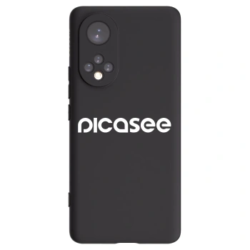 Picasee silikonowe czarne etui na Huawei Nova 9 - Picasee - new logo - white