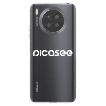 Picasee silikonowe przeźroczyste etui na Huawei Nova 8i - Picasee - new logo - white