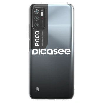 Picasee silikonowe przeźroczyste etui na Xiaomi Poco M3 Pro 5G - Picasee - new logo - white