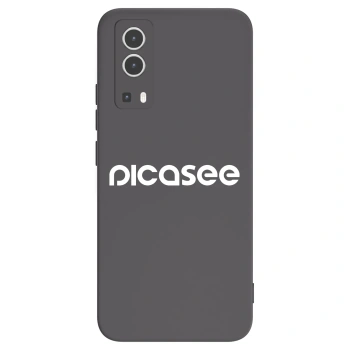 Picasee silikonowe czarne etui na Vivo Y72 5G - Picasee - new logo - white