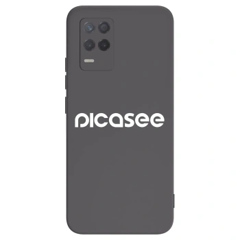 Picasee silikonowe czarne etui na Realme 8 5G - Picasee - new logo - white