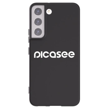 Picasee silikonowe czarne etui na Samsung Galaxy S22 5G - Picasee - new logo - white