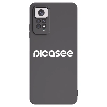 Picasee silikonowe czarne etui na Xiaomi Redmi Note 11 - Picasee - new logo - white