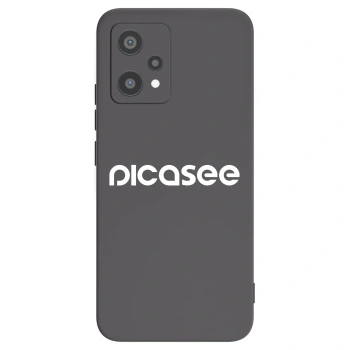 Picasee silikonowe czarne etui na Realme 9 Pro 5G - Picasee - new logo - white