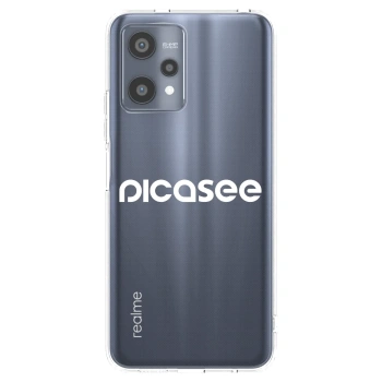 Picasee silikonowe przeźroczyste etui na Realme 9 Pro 5G - Picasee - new logo - white