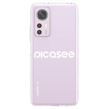 Picasee silikonowe przeźroczyste etui na Xiaomi 12 - Picasee - new logo - white