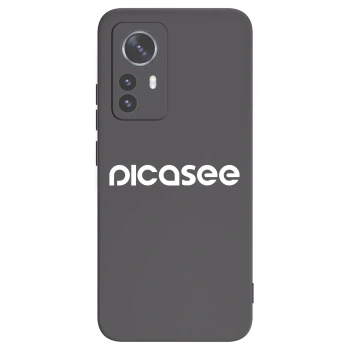 Picasee silikonowe czarne etui na Xiaomi 12 Pro - Picasee - new logo - white
