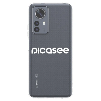 Picasee silikonowe przeźroczyste etui na Xiaomi 12 Pro - Picasee - new logo - white