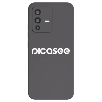 Picasee silikonowe czarne etui na Vivo V23 5G - Picasee - new logo - white
