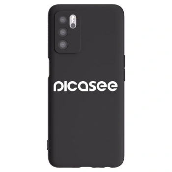 Picasee silikonowe czarne etui na OPPO A16s - Picasee - new logo - white